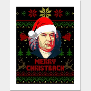 Johann Sebastian Bach Merry Christbach Posters and Art